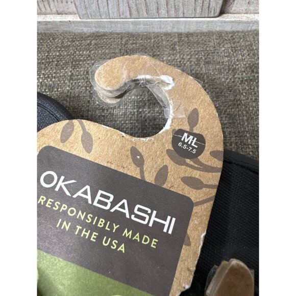 Okabashi Womens Black Flip-Flops Size M EU 38-39 US 7.5-8.5 Ergonomic Sandals - Picture 7 of 7